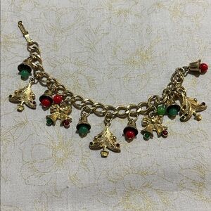 Vintage Christmas charm bracelet
